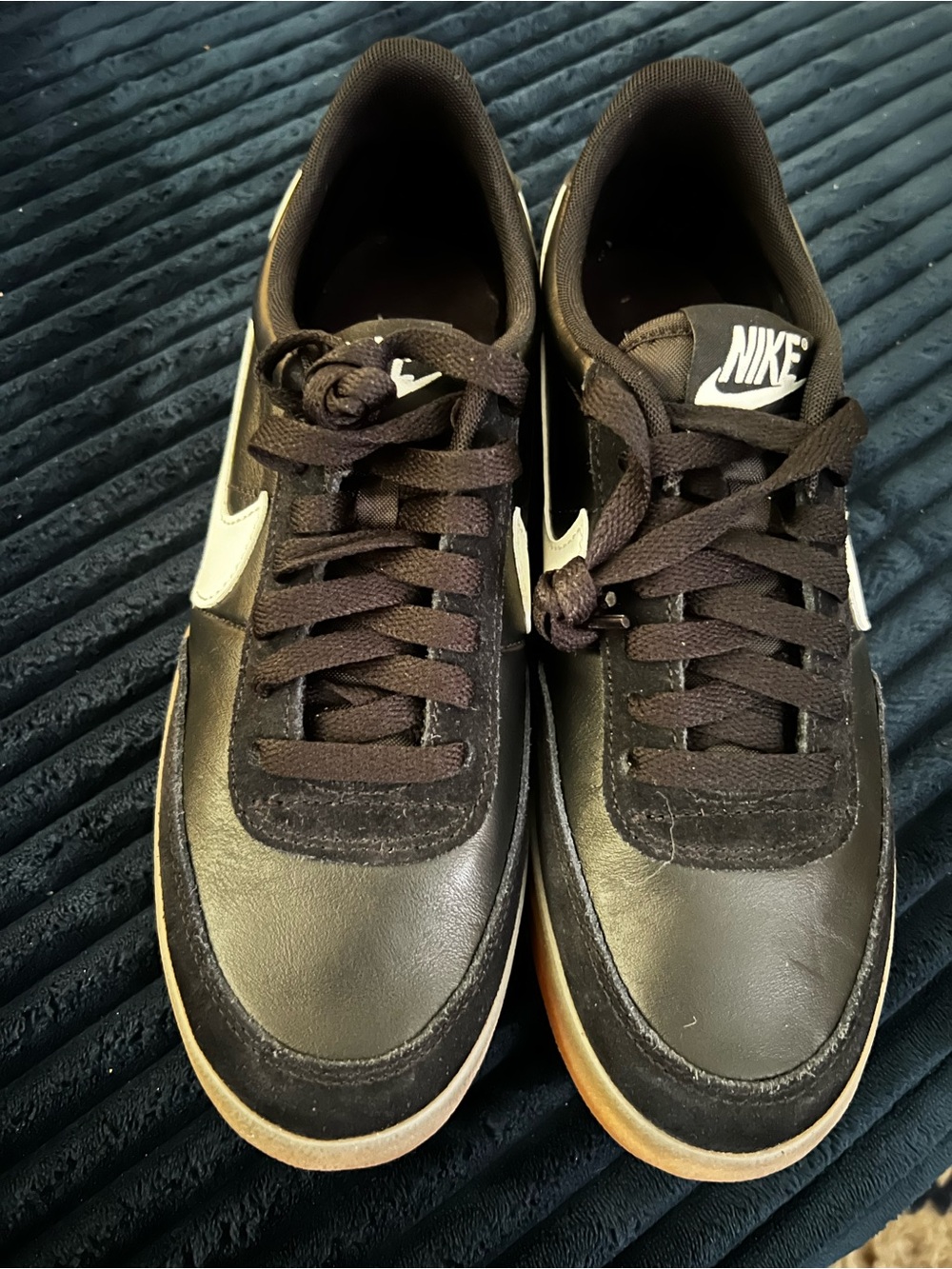 Nike Killshot Black and White Low-Top Sneakers with Gum Sole